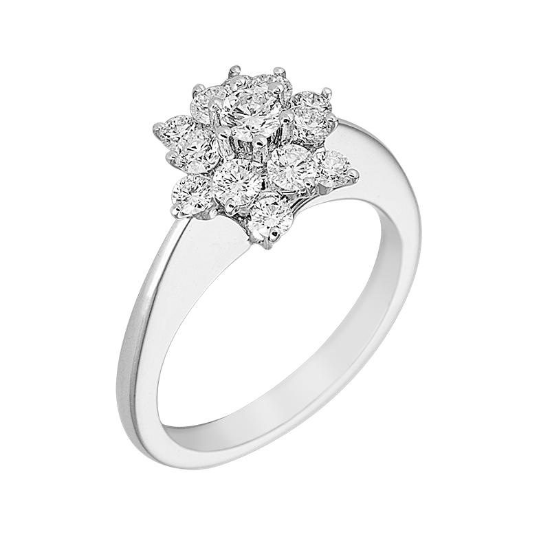 Δαχτυλίδι με Διαμάντια Λευκόχρυσος Κ18 - 0279R