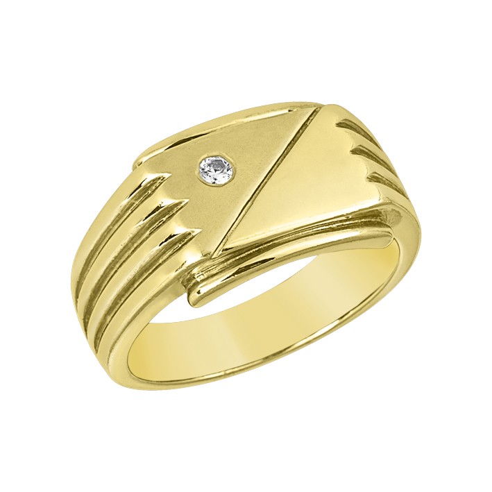 Δαχτυλίδι Ανδρικό με Ζιργκόν Χρυσός Κ14 - 92098