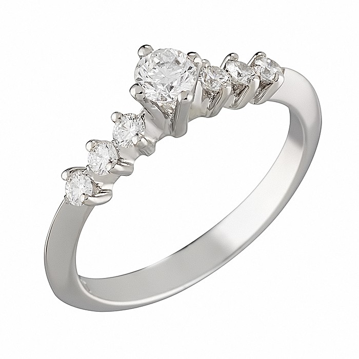 Δαχτυλίδι με Διαμάντια Λευκόχρυσος Κ18 - 07018