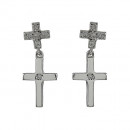 Σκουλαρίκια με Διαμάντια Λευκόχρυσος Κ18 - 09036