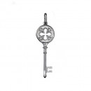 Μενταγιόν με Ζιργκόν Λευκόχρυσος Κ14 - 09090