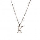 Μενταγιόν Μονόγραμμα Κ με Διαμάντια Λευκόχρυσος Κ18 - 10014Κ Μενταγιόν Μονόγραμμα Κ με Διαμάντια Λευκόχρυσος Κ18 - 10014Κ