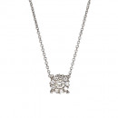 Μενταγιόν με Διαμάντια Λευκόχρυσος Κ18 - 10068P