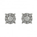 Σκουλαρίκια με Διαμάντια Λευκόχρυσος Κ18 - 10069E Σκουλαρίκια με Διαμάντια Λευκόχρυσος Κ18 - 10069E