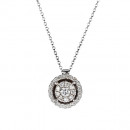 Μενταγιόν με Διαμάντια Λευκόχρυσος Κ18 - 10070P