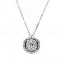 Μενταγιόν με Διαμάντια Λευκόχρυσος Κ18 - 10071P