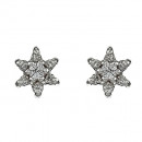 Σκουλαρίκια με Διαμάντια Λευκόχρυσος Κ18 - 11009