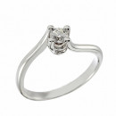 Δαχτυλίδι Μονόπετρο με Διαμάντι Λευκόχρυσος Κ18 - 11038 Δαχτυλίδι Μονόπετρο με Διαμάντι Λευκόχρυσος Κ18 - 11038