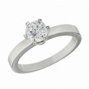 Δαχτυλίδι Μονόπετρο με Διαμάντι Λευκόχρυσος Κ18 - 11057 Δαχτυλίδι Μονόπετρο με Διαμάντι Λευκόχρυσος Κ18 - 11057