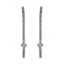 Σκουλαρίκια με Διαμάντια Λευκόχρυσος Κ18 - 30112