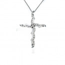 Σταυρός με Διαμάντια Λευκόχρυσος Κ18 - 53014 Σταυρός με Διαμάντια Λευκόχρυσος Κ18 - 53014