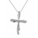 Σταυρός με Διαμάντια Λευκόχρυσος Κ18 - 53016 Σταυρός με Διαμάντια Λευκόχρυσος Κ18 - 53016