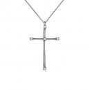 Σταυρός με Διαμάντια Λευκόχρυσος Κ18 - 53021 Σταυρός με Διαμάντια Λευκόχρυσος Κ18 - 53021