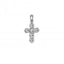 Σταυρός με Διαμάντια Λευκόχρυσος Κ18 - 55022