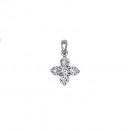 Σταυρός με Διαμάντια Λευκόχρυσος Κ18 - 55024