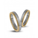 Βέρες με Διαμάντι Δίχρωμες Κ14 - 200626 Βέρες με Διαμάντι Δίχρωμες Κ14 - 200626