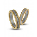 Βέρες με Διαμάντια Δίχρωμες Κ14 - 201226 Βέρες με Διαμάντια Δίχρωμες Κ14 - 201226