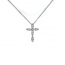 Σταυρός με Διαμάντια Λευκόχρυσος Κ18 - 07099 Σταυρός με Διαμάντια Λευκόχρυσος Κ18 - 07099