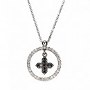 Μενταγιόν με Διαμάντια Λευκόχρυσος Κ18 - 11024B1P