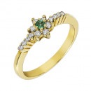 Δαχτυλίδι με Διαμάντια και Σμαράγδι Χρυσός Κ18 - 05376Y Δαχτυλίδι με Διαμάντια και Σμαράγδι Χρυσός Κ18 - 05376Y