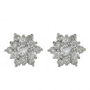 Σκουλαρίκια με Διαμάντια Λευκόχρυσος Κ18 - 0279