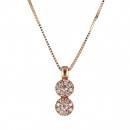 Κολιέ με Ζιργκόν Ροζ Χρυσός Κ14 - 09096