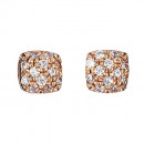 Σκουλαρίκια με Ζιργκόν Ροζ Χρυσός Κ14 - 09101