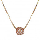 Κολιέ με Ζιργκόν Ροζ Χρυσός Κ14 - 09101