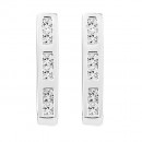 Σκουλαρίκια με Ζιργκόν Δίχρωμα Κ14 - 08295