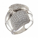 Δαχτυλίδι με Ζιργκόν Λευκόχρυσος Κ14 - 10092