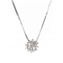 Μενταγιόν με Διαμάντια Λευκόχρυσος Κ18 - 04359