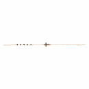 Βραχιόλι με Μαύρα Ζιργκόν Ροζ Χρυσός Κ9 - 10045