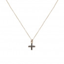 Κολιέ με Μαύρα Ζιργκόν Λευκόχρυσος Κ9 - 10380 Κολιέ με Μαύρα Ζιργκόν Λευκόχρυσος Κ9 - 10380