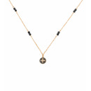 Κολιέ με Ζιργκόν Ροζ Χρυσός Κ9 - 10230