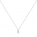 Κολιέ με Ζιργκόν Λευκόχρυσος Κ9 - 10383