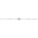 Βραχιόλι Καρδιά με Ζιργκόν Λευκόχρυσος Κ9 - 10579