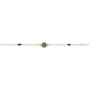 Βραχιόλι με Μαύρα Ζιργκόν Χρυσός Κ9 - 10195