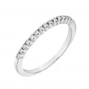 Δαχτυλίδι Μισόβερο με Διαμάντια Λευκόχρυσος Κ18 - 17008