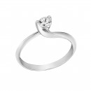 Δαχτυλίδι Μονόπετρο με Διαμάντι Λευκόχρυσος Κ18 - 13020