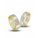 Βέρες με Διαμάντια Δίχρωμες Κ14 - 207026 Βέρες με Διαμάντια Δίχρωμες Κ14 - 207026