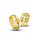 Βέρες με Διαμάντια Δίχρωμες Κ14 - 207426 Βέρες με Διαμάντια Δίχρωμες Κ14 - 207426