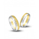 Βέρες με Διαμάντια Δίχρωμες Κ14 - 207526 Βέρες με Διαμάντια Δίχρωμες Κ14 - 207526