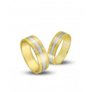 Βέρες με Διαμάντια Δίχρωμες Κ14 - 207926 Βέρες με Διαμάντια Δίχρωμες Κ14 - 207926