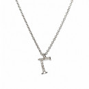 Μενταγιόν Μονόγραμμα Γ με Ζιργκόν Λευκόχρυσος Κ9 - 10014WΓ