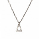 Μενταγιόν Μονόγραμμα Δ με Ζιργκόν Λευκόχρυσος Κ9 - 10014WΔ