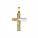 Σταυρός Σαγρέ Χρυσός και Λευκόχρυσος Κ14 - 13094