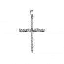 Σταυρός με Διαμάντια Διπλής Όψης Λευκόχρυσος Κ18 - 13081B Σταυρός με Διαμάντια Διπλής Όψης Λευκόχρυσος Κ18 - 13081B