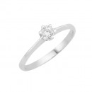 Δαχτυλίδι Μονόπετρο με Διαμάντι Λευκόχρυσος Κ18 - 16007 Δαχτυλίδι Μονόπετρο με Διαμάντι Λευκόχρυσος Κ18 - 16007