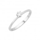 Δαχτυλίδι Μονόπετρο με Διαμάντι Λευκόχρυσος Κ18 - 16006