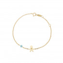 Παιδικό Βραχιόλι Αγοράκι με Ζιργκόν Χρυσός Κ9 - 3B105Y